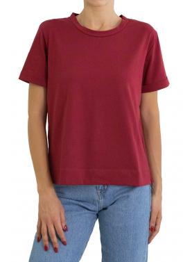 Maglia in cotone con scollo a scatoletta 